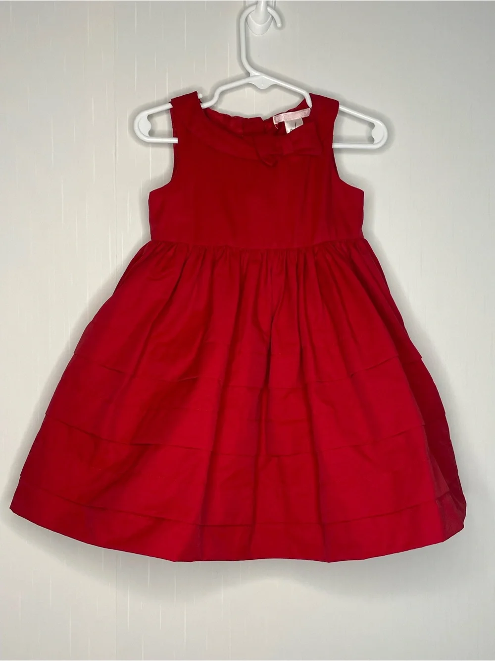 Janie and Jack 2012 Holiday Gift Red Tiered Party Dress Size 18-24 Month